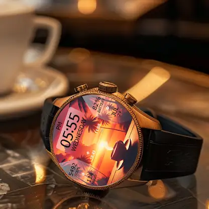Key WF38 Coffee Sunset Watch screenshot 4