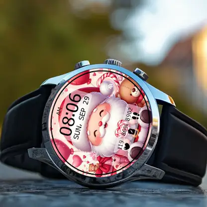 KeyWF52 Santa Claus Watch Face screenshot 5