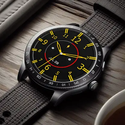 Key WF87 Black Watch Face screenshot 8