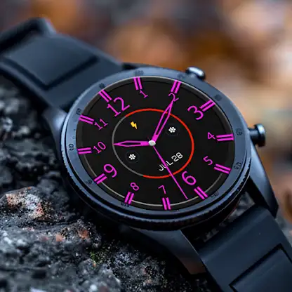 Key WF87 Black Watch Face screenshot 3