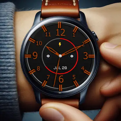 Key WF87 Black Watch Face screenshot 7