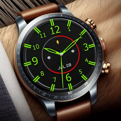 Key WF87 Black Watch Face screenshot 6
