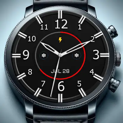 Key WF87 Black Watch Face screenshot 1