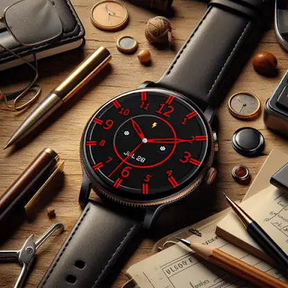 Key WF87 Black Watch Face screenshot 5