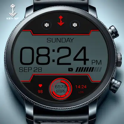 Key WF96 Digital Watch Face screenshot 1
