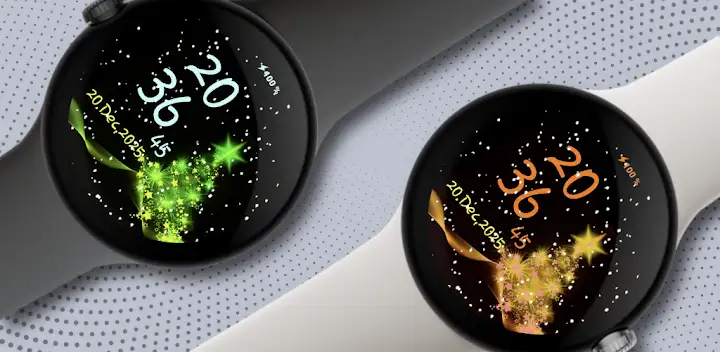 Xmas snow Animated watch face — Android app banner
