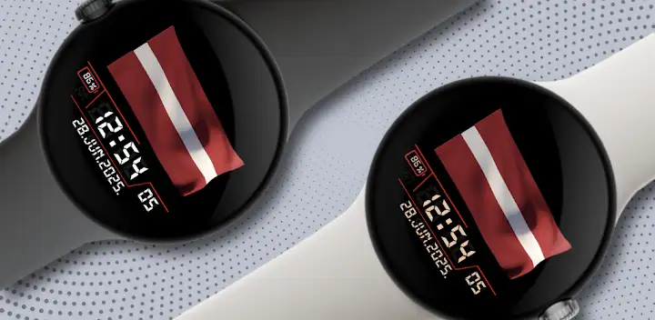 Latvian flag Animated — Android app banner