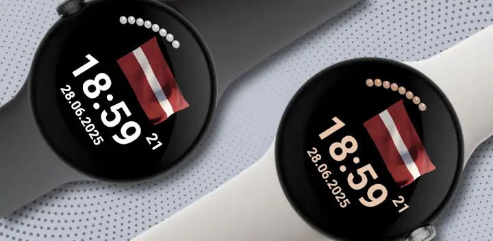 Latvian flag Animated — Android app banner