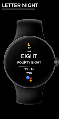 Letter Night - watch face screenshot 1