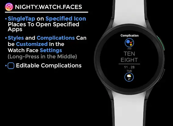 Letter Night - watch face screenshot 6