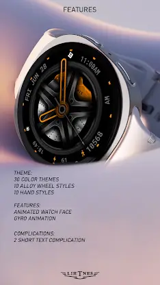 Car Alloy Wheel Watch Face 073 screenshot 3