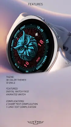 Owl Watch Face 111 screenshot 4