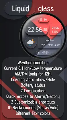Digital Watchface Liquid glass screenshot 2
