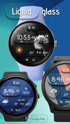 Digital Watchface Liquid glass screenshot 1