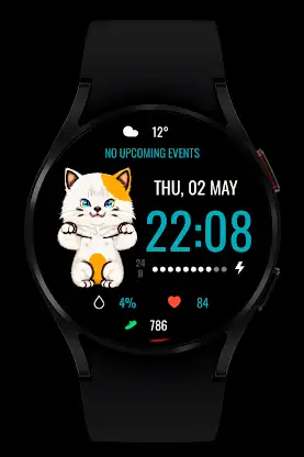 Lucky Cat Digital Watch Face screenshot 2