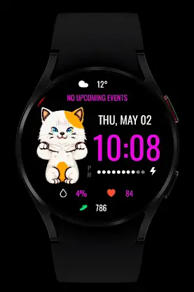 Lucky Cat Digital Watch Face screenshot 5