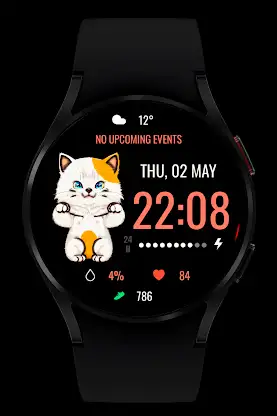 Lucky Cat Digital Watch Face screenshot 4