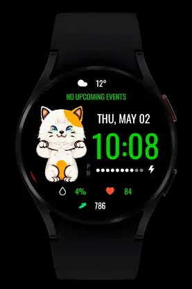 Lucky Cat Digital Watch Face screenshot 3