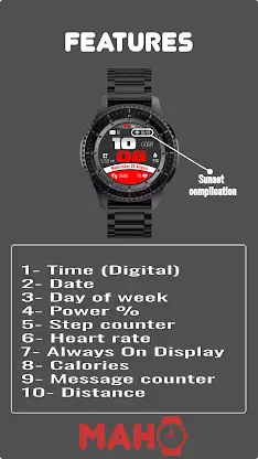 MAHO003 Wear OS Watch Face screenshot 2