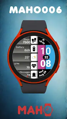 MAHO006 Wear OS Watch Face screenshot 1