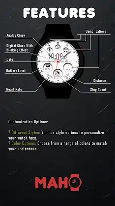 MAHO010 Wear OS Watch Face screenshot 2