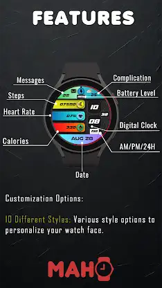 MAHO013 Wear OS Watch Face screenshot 2