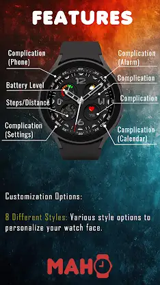 MAHO014 Wear OS Watch Face screenshot 2