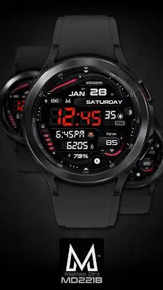 MD221B Digital watch face screenshot 3