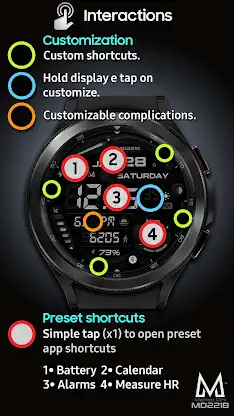 MD221B Digital watch face screenshot 7