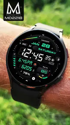 MD221B Digital watch face screenshot 4