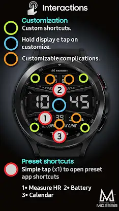 MD233B Digital watch face screenshot 8