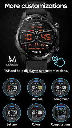 MD233B Digital watch face screenshot 7