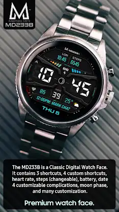 MD233B Digital watch face screenshot 2