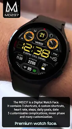MD237 Digital watch face screenshot 3