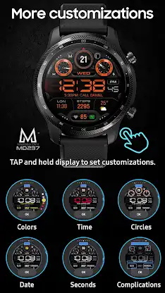 MD237 Digital watch face screenshot 7
