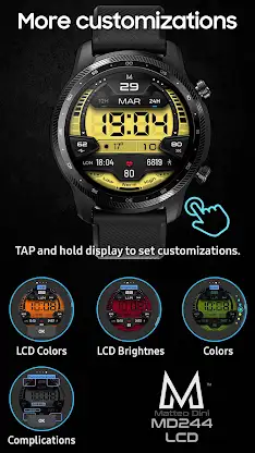 MD244 LCD Digital watch face screenshot 5
