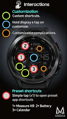 MD304 Digital watch face screenshot 7