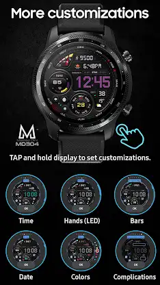 MD304 Digital watch face screenshot 6
