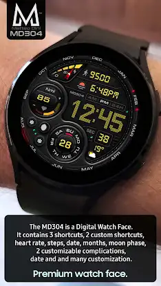 MD304 Digital watch face screenshot 3