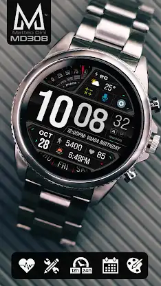 MD308 Digital watch face screenshot 1