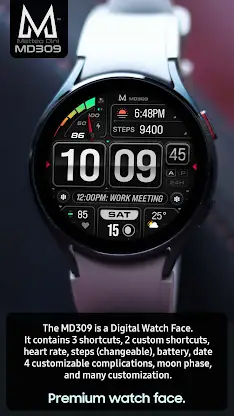 MD309 Digital watchface screenshot 3