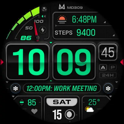 MD309 Digital watchface screenshot 9