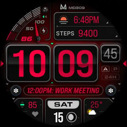 MD309 Digital watchface screenshot 11