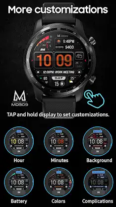 MD309 Digital watchface screenshot 7