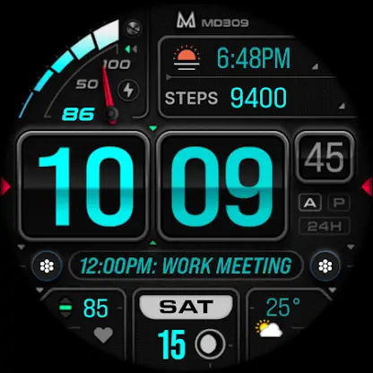MD309 Digital watchface screenshot 12