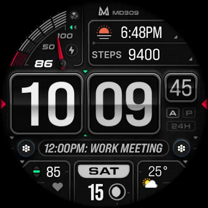 MD309 Digital watchface screenshot 8