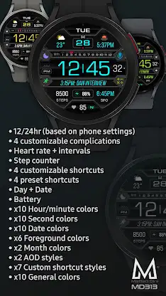 MD313 Digital Watch Face screenshot 6
