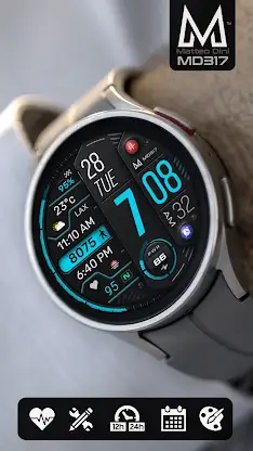 MD317 Digital Watch Face screenshot 2