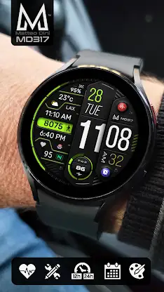 MD317 Digital Watch Face screenshot 3