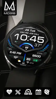 MD318 3D Digital Watch Face screenshot 1